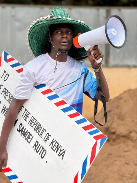 Biez Kavuru walking to Nairobi from Kitui to meet president Ruto