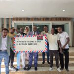 Biez Kaviru delivering his message in Harambee house presidents office Nairobi