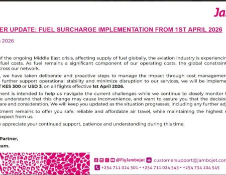 Jambojet announces air ticket hikes
